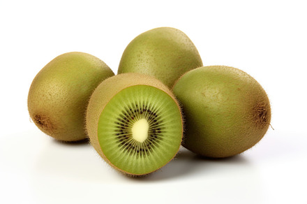 Ripe kiwi fruit isolated on white background, a Food & Drink Photo by AlyaAnd