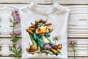 Whimsical Summer Cow Clipart, an Illustration by OK Design (Thumbnail 5 of 6)