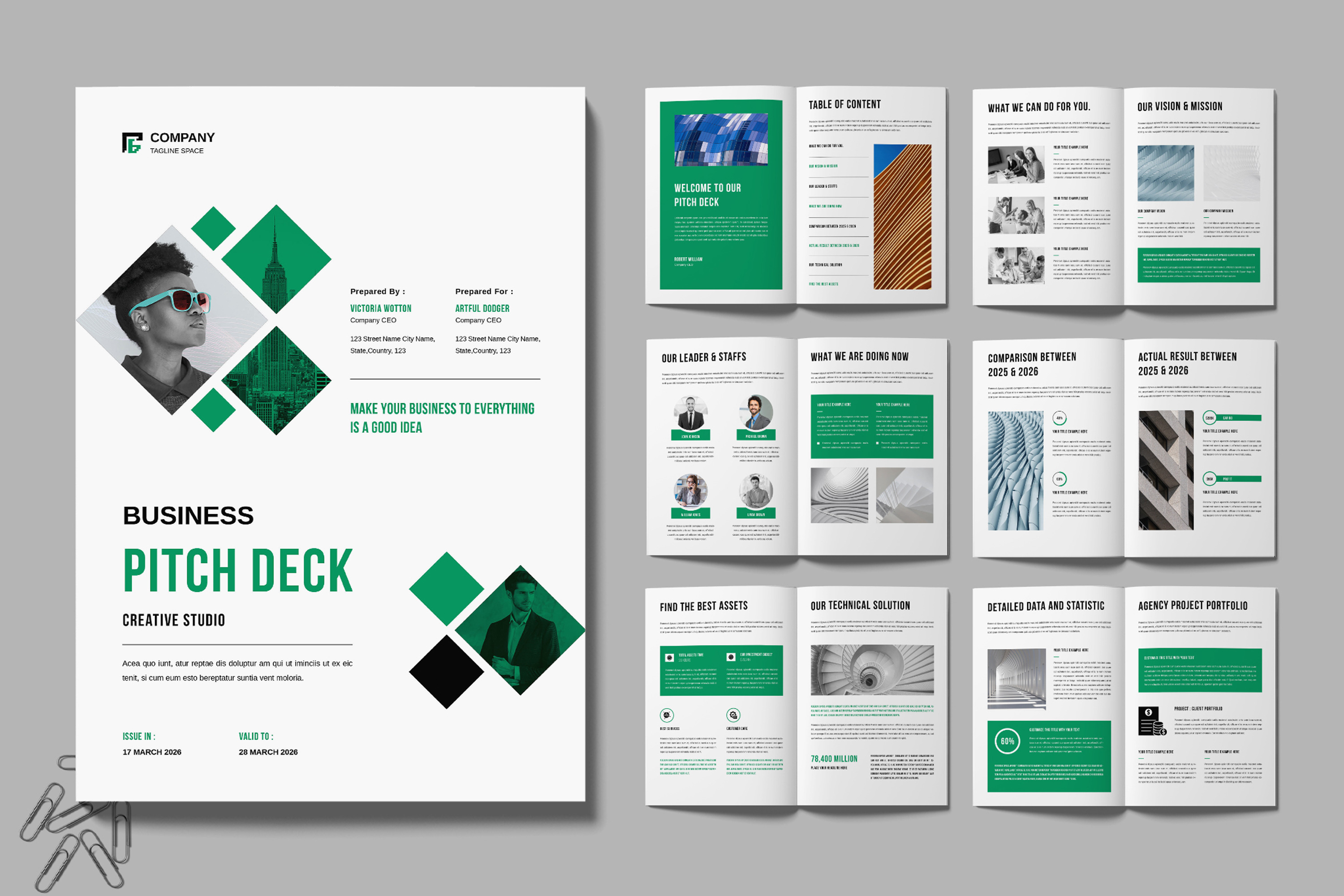 Pitch Deck Layout Design Template