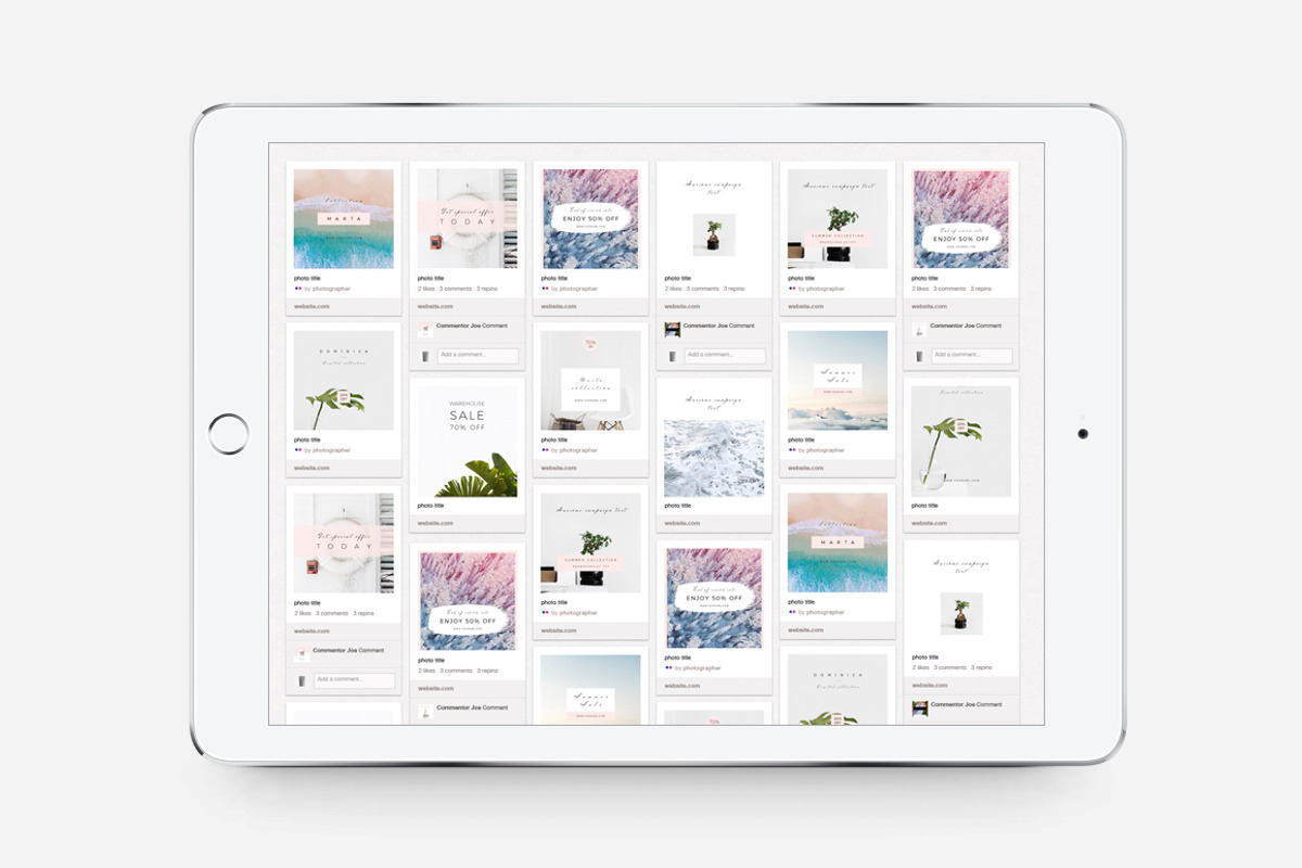 Pink Pinterest Pack, a Social Media Template by Swiss_cube (Photo 3 of 3)