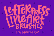 Letterpress Lineart Photoshop Brush, a Brush Add-On by studio.pancz (Thumbnail 1 of 4)