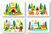 10 Summer Camping Illustration, a Seasonal Illustration by denayunebgt (Thumbnail 4 of 4)