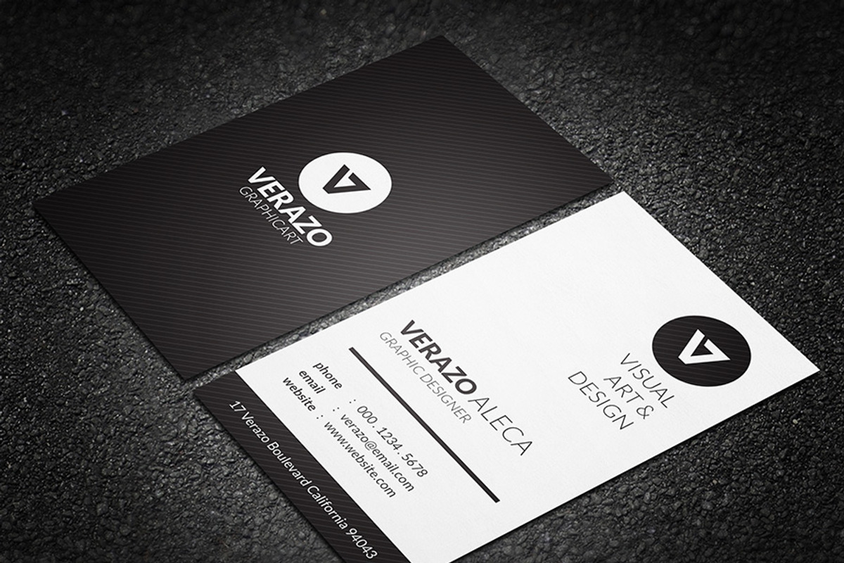 Clean Vertical Business Card, a Business Card Template by Verazo (Photo 3 of 3)