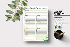 Weekly Planner Template V24