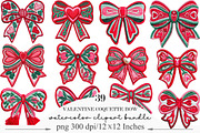 Crochet Valentine Coquette Bow, an Illustration by Designking (Thumbnail 1 of 5)