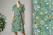 White Hand Drawn Daisy Seamless, a Pattern Graphic by Sharon Schwalbe (Thumbnail 1 of 6)