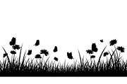 Floral Grass Border Silhouette Bundl, an Illustration by Amazin_art (Thumbnail 6 of 51)