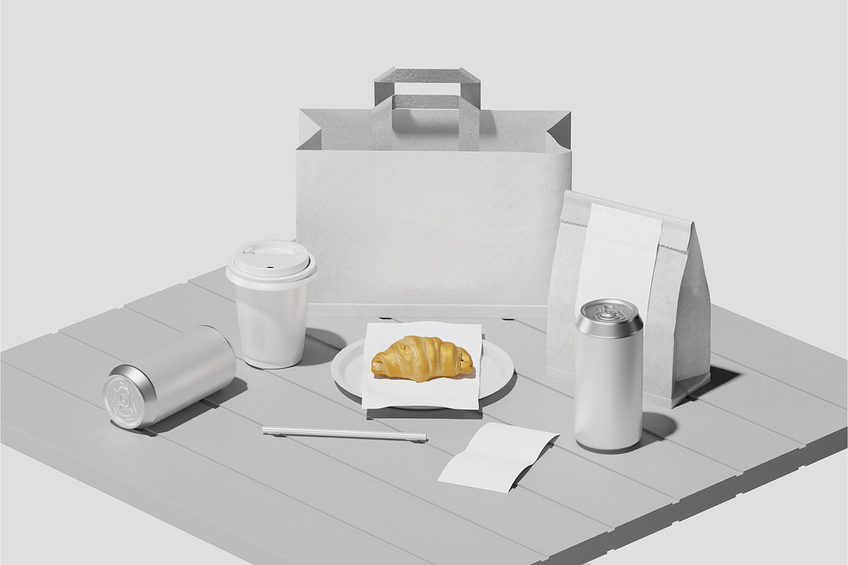 Restaurant Branding Mockup, a Packaging Mockup by Unerispace (Photo 4 of 5)
