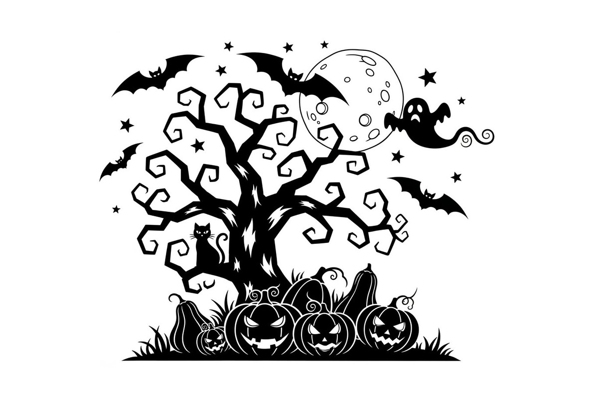 Dark Halloween Forest Design, a Graphic by BIPLOB EXPERT (Photo 7 of 13)