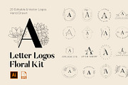 520 A to Z Floral Logos Bundle, a Branding & Logo Template by AN Productions (Thumbnail 2 of 223)