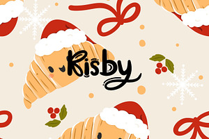 Coquette Christmas Croissant Pattern