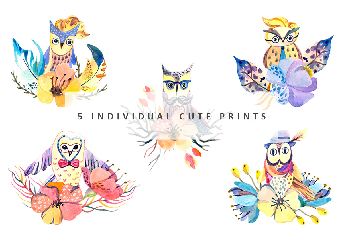 Wild and Free - Boho watercollor set, an Object Graphic by Kseniya_design (Photo 7 of 14)