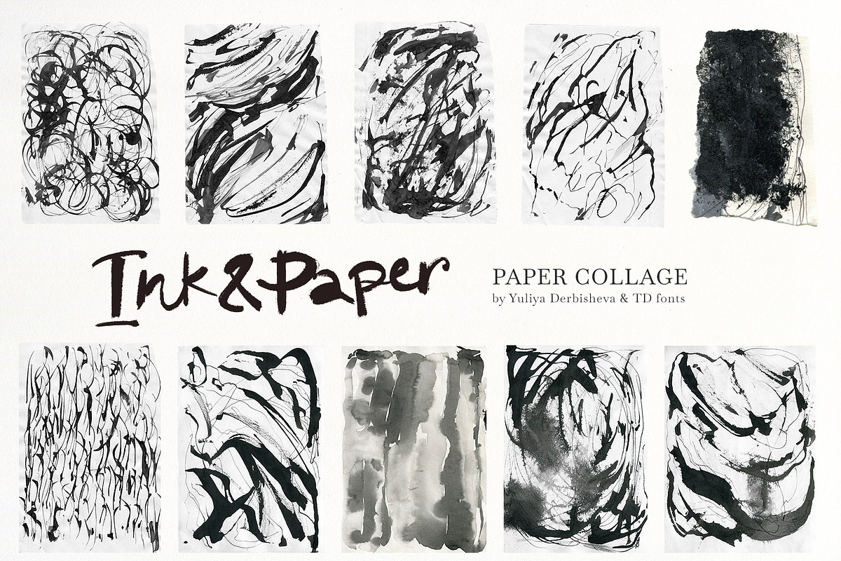 Ink Paper collage elements scraps, an Object Graphic by TD fonts (Photo 5 of 13)