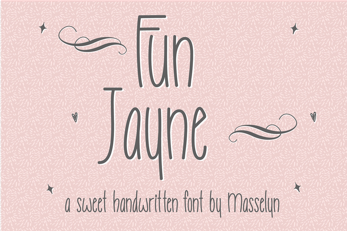 Fun Jayne // Sweet Handwritten Font, a Sans Serif Font by by Masselyn (Photo 1 of 4)