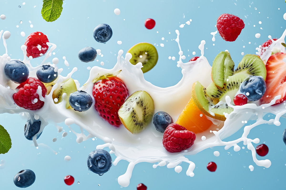 102 Fruits & berries milk splashes, a Food & Drink Photo by Handmadefont (Photo 6 of 16)