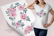 Chic Roses.  Watercolor collection, a Graphic by oKOLOstyle (Thumbnail 4 of 8)