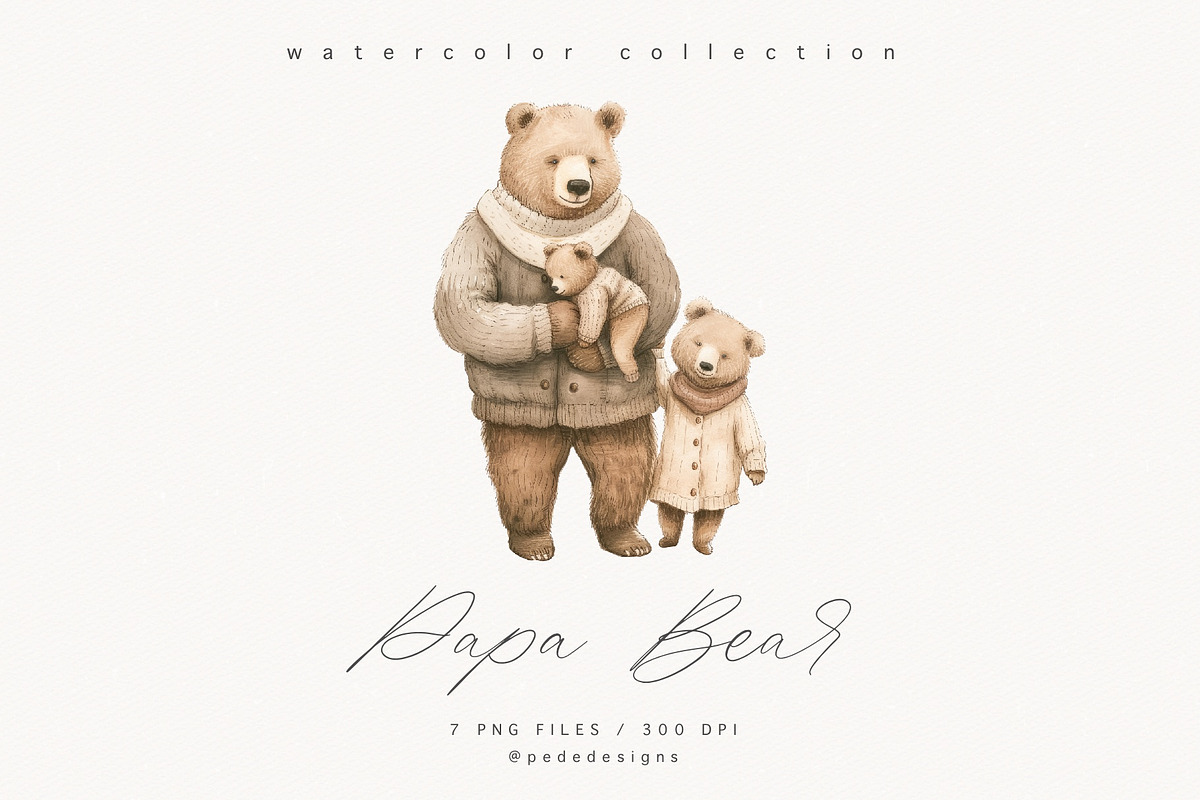 Papa Bear, an Animal Illustration by PeDe Designs (Photo 4 of 9)