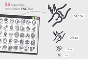 Disease Line Icons Set, an Outline Icon by Voysla's Shop (Thumbnail 3 of 4)