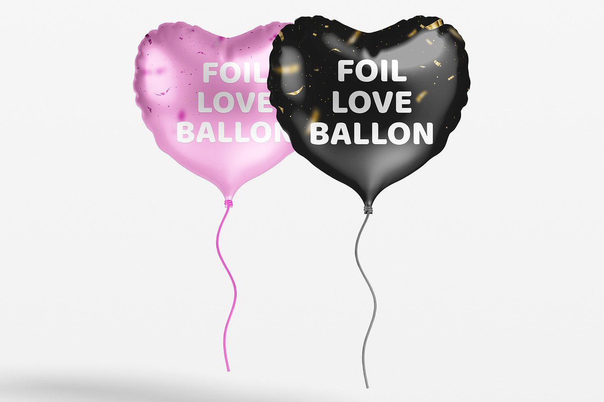 Heart Foil Balloon Mockup, a Product Mockup by SLAB! Design (Photo 4 of 7)