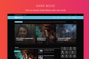RedWaves - Modern WordPress Theme