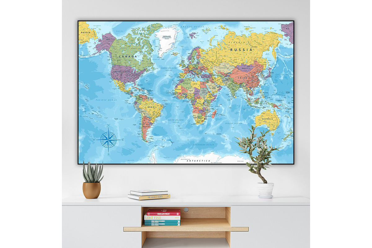 World Map - Highly Detailed Vector, a Graphic by PorcuPen Works (Photo 3 of 6)