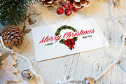 Christmas New Year Card Mockup, a Print Template by Amris (Thumbnail 2 of 5)
