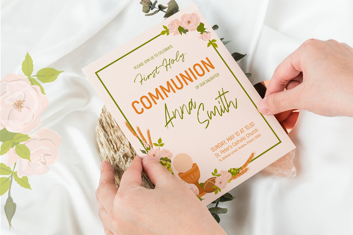 First Holy Communion. Vector set, a Seasonal Illustration by Tata Pilip (Photo 6 of 8)