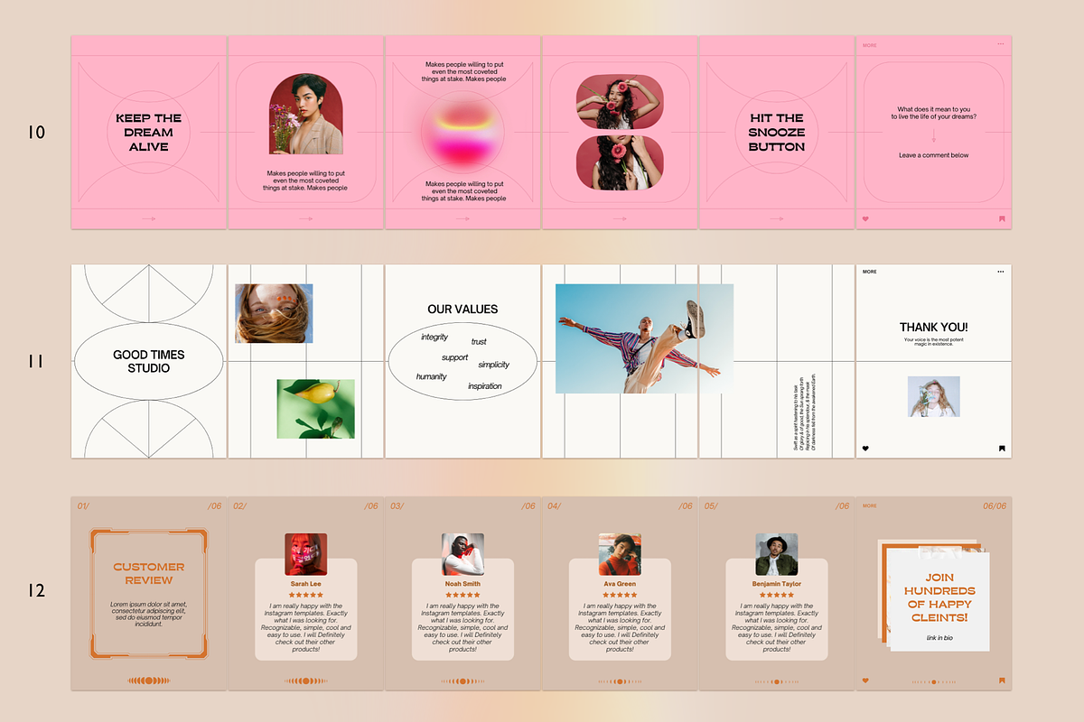 Instagram Carousel Templates | CANVA, a Social Media Template by Bonumo (Photo 9 of 14)