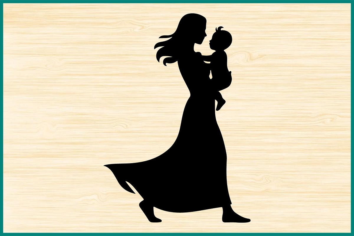 30 Mom Baby Walking Silhouette Set, a Person Illustration by Artivon (Photo 2 of 4)