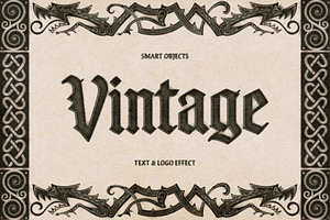 Vintage Text Effect, a Layer Style Add-On by Design Squad