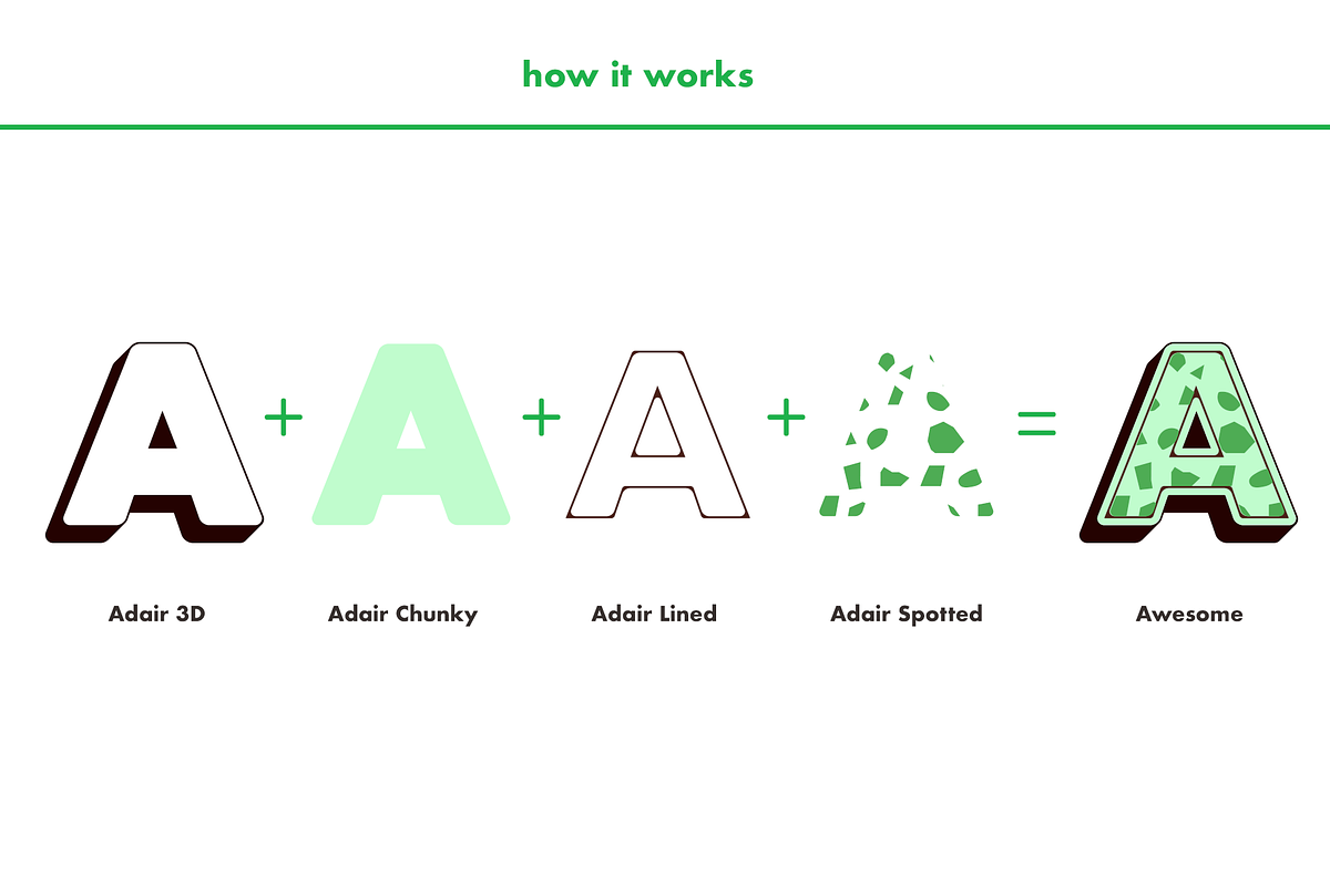 Adair - Layered Typeface, a Font by 414 General Store (Photo 5 of 8)