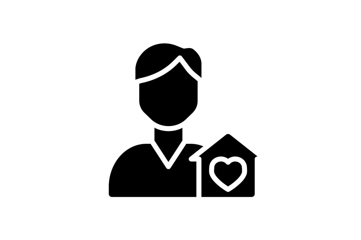 Hospice black glyph icon, a Solid Icon by IMG Visuals