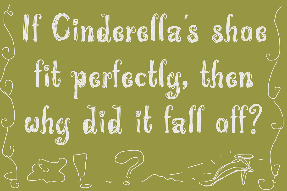 Wonderland Scratch | Pen Sketch Font preview 2