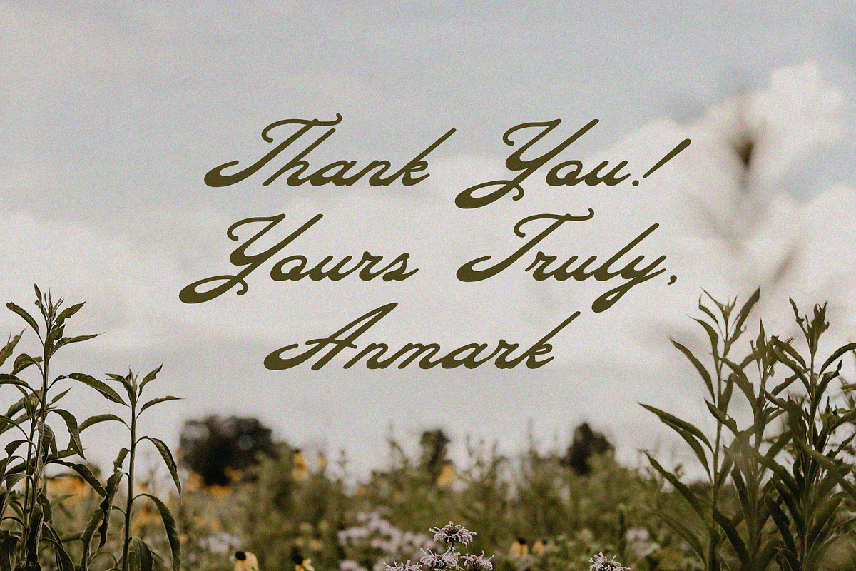 Yours Truly Bold Vintage Script Font, a Script Font by AnMark (Photo 12 of 12)