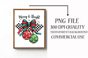 Retro Christmas Ornaments Bow PNG, an Illustration by Libby Wishes (Thumbnail 3 of 6)