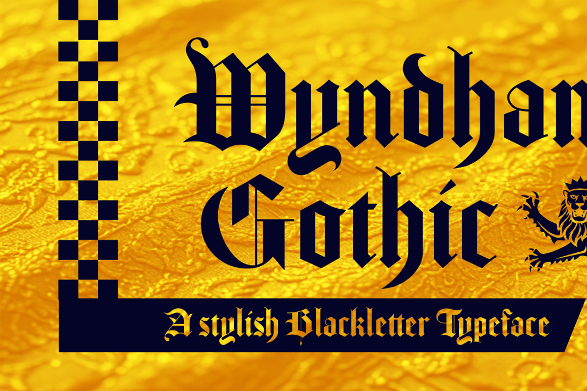 Wyndham Gothic, a Blackletter Font by Sharkshock (Photo 10 of 10)