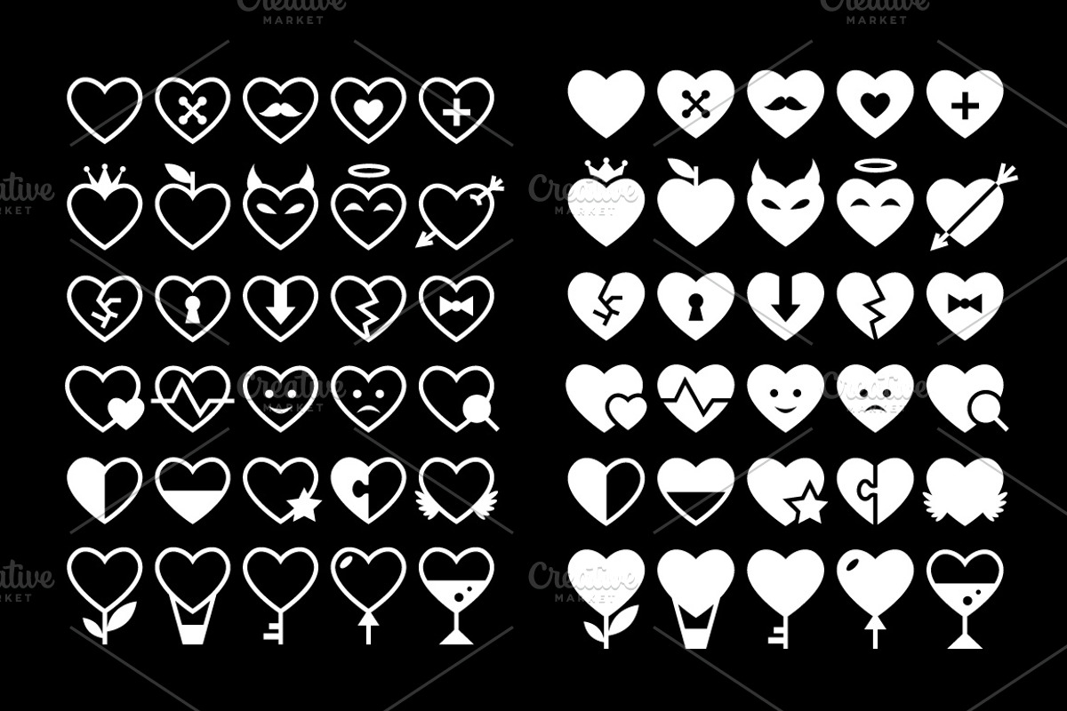 30 Heart Icons Set, an Icon by Lianella's Shop (Photo 3 of 4)