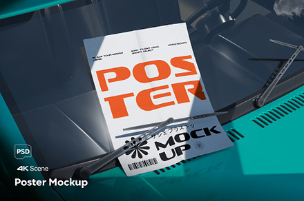 Poster Mockup, an Advertising Mockup by megostudio3