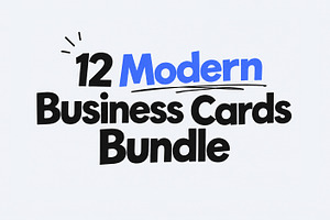 12 Modern Business Cards, a Business Card Template by Saman Osama