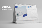 Desk Calendar 2024, a Print Template by Uiparvin (Thumbnail 1 of 2)