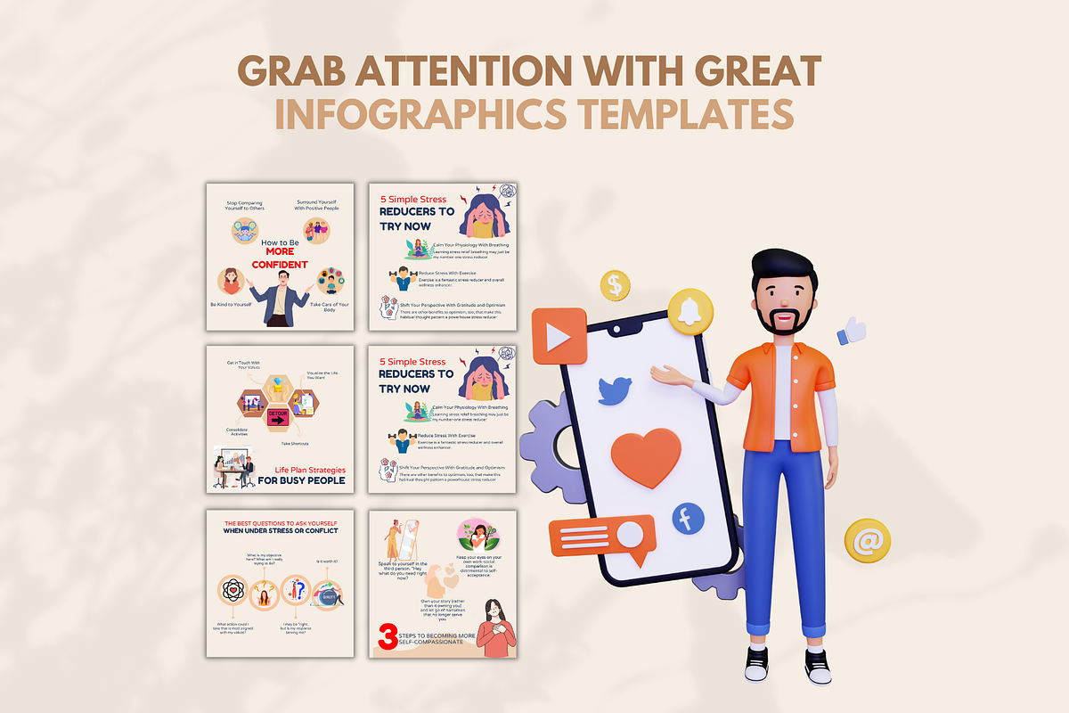 150 Self Improvement Templates, a Social Media Template by Viral Content Design (Photo 7 of 9)