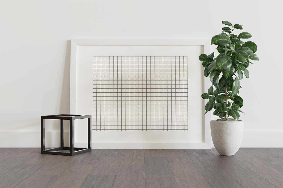 Minimalist Art Frame Mockup on Wood, a Household Mockup by Muhazdinata (Photo 8 of 12)
