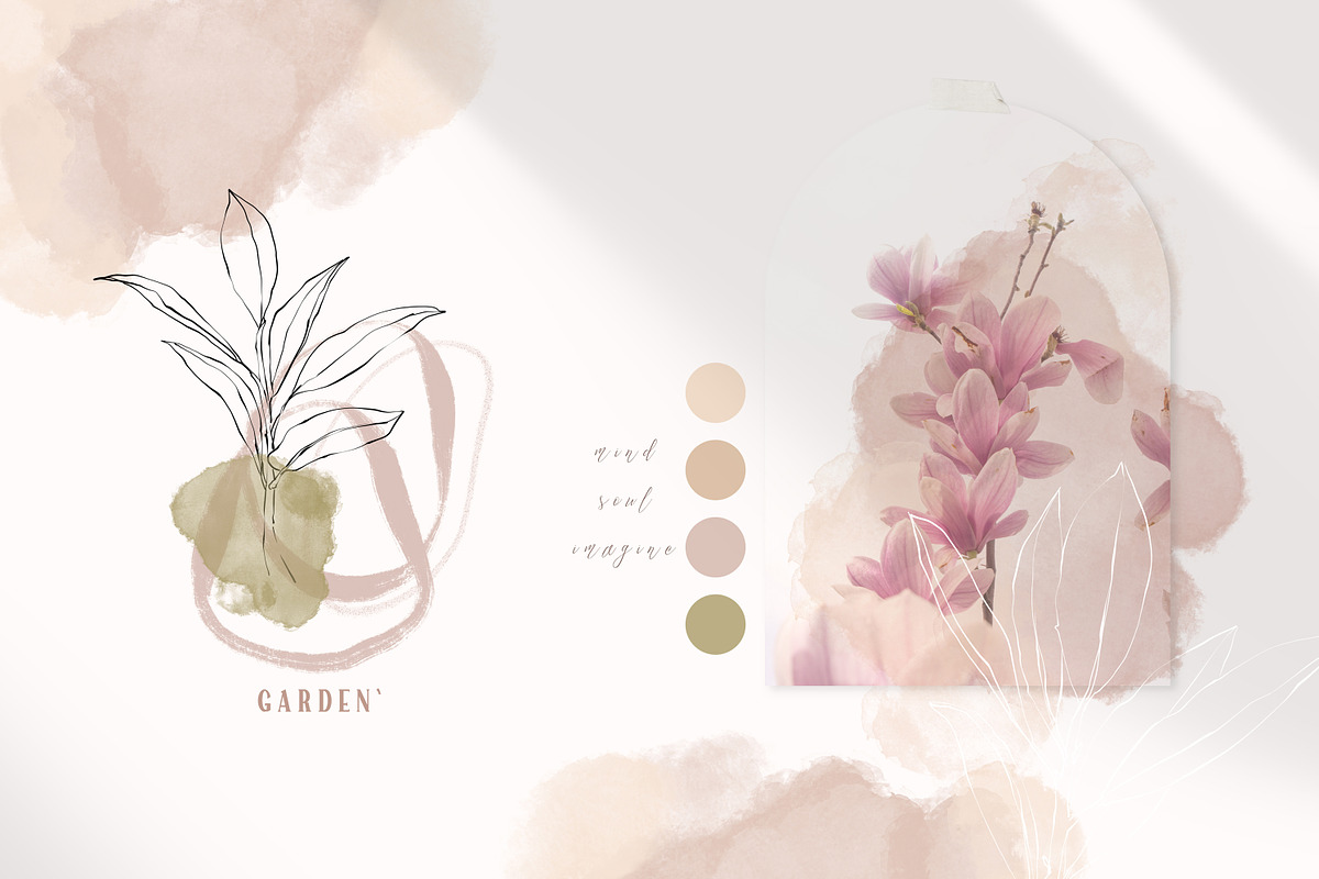 Magnolia Line Art collection, a Texture Illustration by Tiana Geo (Photo 16 of 16)