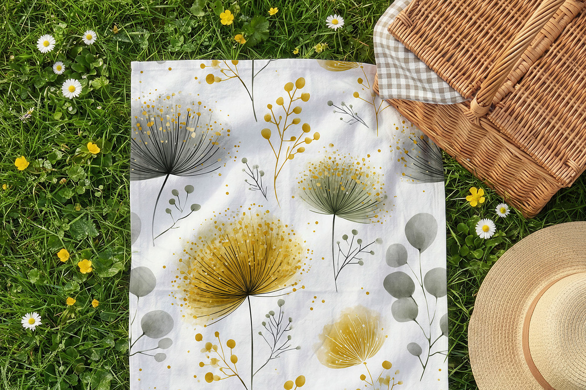 Picnic Tea Towel Mockup (PSD), a Household Mockup by 1001 mockups (Photo 6 of 18)