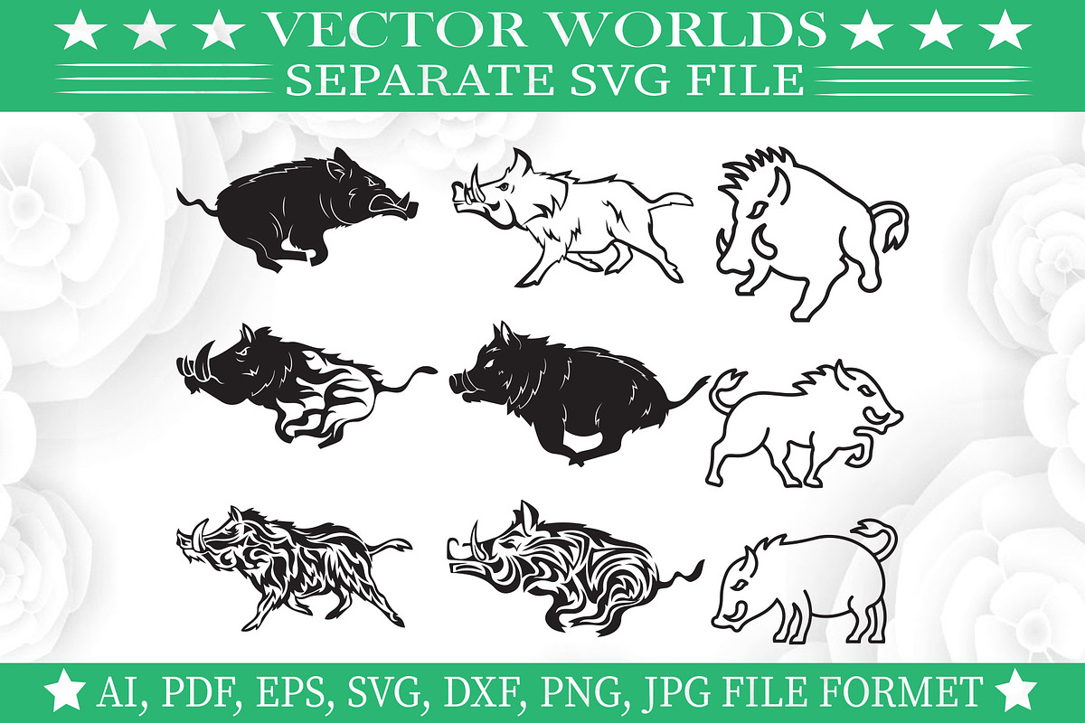 The Boar Symbol SVG, The Boar SVG, an Object Graphic by VectorWorlds (Photo 1 of 3)