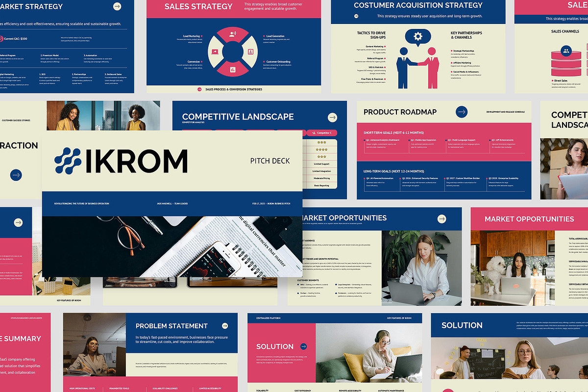 Ikrom : Saas Pitch Google Slides, a Presentation Template by Punkl Camp (Photo 1 of 10)