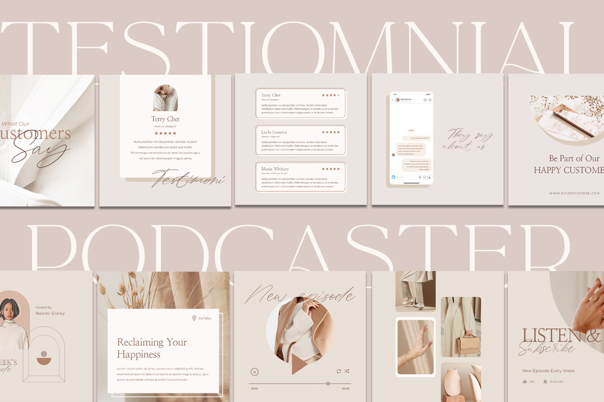 Neutral Carousel Instagram CANVA PS, a Social Media Template by Eviory