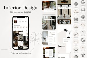 300 Interior Design templates BUDNLE