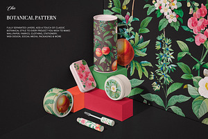 Elegant Botanical Pattern & Plants