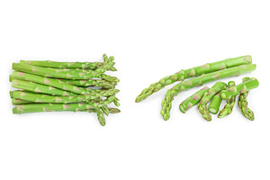 Fresh sprouts of asparagus isolated